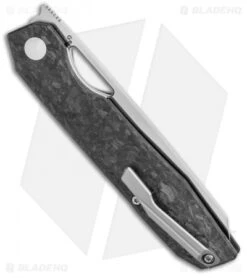 Kizer Genie Liner Lock Knife Carbon Fiber (3.40" Stonewash) Ki4545A2 -Kizer Store Kizer Genie Frame Lock Knife Carbon Fiber 3.40in Stonewash Ki4545A2 BHQ 114105 LS Side