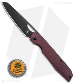 Kizer Genie Liner Lock Knife Red Richlite (3.40" Black) V4545C2 -Kizer Store Kizer Genie LLK Red Richlite 3in SW BHQ 169682 td size