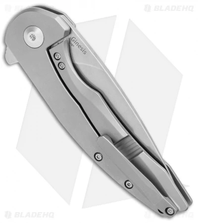 Kizer Ginesis Frame Lock Knife Titanium/Carbon Fiber (3.48" Stonewash) Ki4518 3 Kizer Ginesis Frame Lock Knife Titanium/Carbon Fiber (3.48" Stonewash) Ki4518 - Image 3