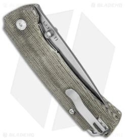 Kizer Hennicke T1 Frame Lock Knife Green Micarta (3.2" Stonewash) V3490C1 7 Kizer Hennicke T1 Frame Lock Knife Green Micarta (3.2" Stonewash) V3490C1 -Kizer Store Kizer Hennicke T1 Frame Lock Knife Green Micarta 3in SW BHQ 169647 td side