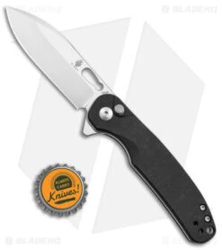 Kizer Hic-cup Button Lock Knife Black Micarta (3.15" Satin) V3606C2 -Kizer Store Kizer Hic cup Button Lock Black Micarta Satin BHQ 145857 jr bottlecap
