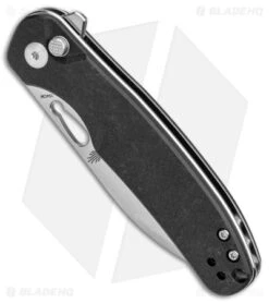 Kizer Hic-cup Button Lock Knife Black Micarta (3.15" Satin) V3606C2 -Kizer Store Kizer Hic cup Button Lock Black Micarta Satin BHQ 145857 jr spine
