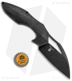 Kizer Isham Megatherium Left Hand Flipper Knife Ti (3.6" Black SW) KI4502L2 -Kizer Store Kizer Isham Megatherium Left Hand Ti Black SW KI4502L2 BHQ 88717 jr bottlecap
