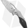 Kizer Isham Minitherium Flipper Knife Ti/Carbon Fiber (3" Odin Heim Damasteel)