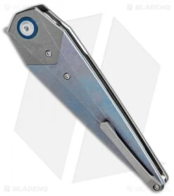 Kizer Isham Soze Dagger Liner Lock Knife Titanium (3.65" Stonewash) Ki4513A1 -Kizer Store Kizer Isham Soze Dagger LL Ti SW Ki4513A1 BHQ 85169 jr side