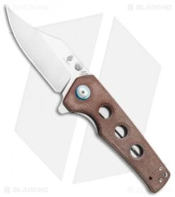 Kizer Junges Liner Lock Knife Brown Micarta (3.06" Satin) V3551N2