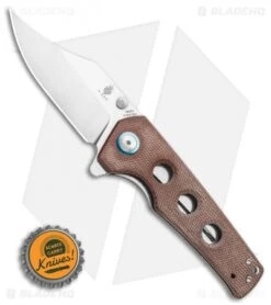 Kizer Junges Liner Lock Knife Brown Micarta (3.06" Satin) V3551N2 -Kizer Store Kizer Junges Liner Lock Knife OD Green G 10 3.06 Satin V3551N2 BHQ 107558 LS Bottlecap 2