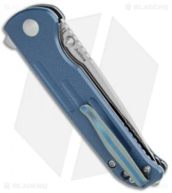 Kizer Justice Liner Lock Flipper Knife Blue G-10 (3.75" Satin) V4543C2 -Kizer Store Kizer Justice LL Blue G 10 Satin V4543N1 BHQ 107556 jr side