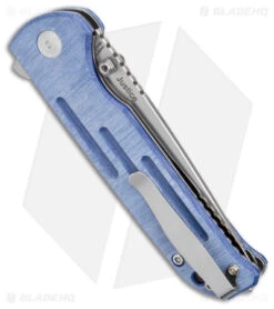 Kizer Justice Liner Lock Flipper Knife Denim Micarta (3.75" N690 Satin) -Kizer Store Kizer Justice LL Flipper Denim Micarta Satin BHQ 156459 jr side