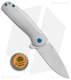 Kizer Laconico Gemini Left-Handed Frame Lock Knife (3.125" Stonewash) Ki3471-L -Kizer Store Kizer Laconico Gemini Left Handed FL SW Ki3471 L BHQ 72454 jr bottlecap