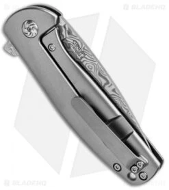 Kizer Laconico Gemini Frame Lock Knife (2.9" Vinland Damasteel) Ki2471D2 -Kizer Store Kizer Laconico Gemini Vinland Damasteel Damasteel Ki2471D2 BHQ 86609 jr side