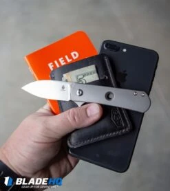 Kizer Laconico Yorkie Frame Lock Flipper Knife Hole Titanium (2.57" SW) Ki3525A1 -Kizer Store Kizer Laconico Yorkie Frame Lock Flipper Knife Stonewash Ki3525A1 BHQ 85287 kp web