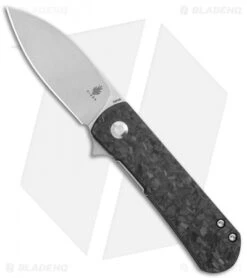 Kizer Laconico Yorkie Liner Lock Knife Shred CF (2.5" Stonewash) Exclusive