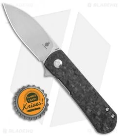Kizer Laconico Yorkie Liner Lock Knife Shred CF (2.5" Stonewash) Exclusive -Kizer Store Kizer Laconico Yorkie Shred CF SW BHQ 117651 jr bottlecap