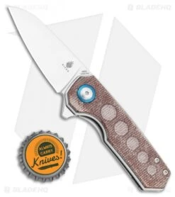 Kizer Lieb Liner Lock Knife Brown Micarta (2.32" Stonewash) V2541N3 -Kizer Store Kizer Lieb Liner Lock Knife Brown G 10 2.32in SW V2541N3 BHQ 106929 LS Bottlecap