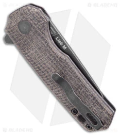 Kizer Lieb M Liner Lock Flipper Knife Black Micarta (3" Black 154CM) -Kizer Store Kizer Lieb M LL Flipper Black Micarta Black SW BHQ 175945 jr side