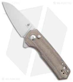 Kizer Lieb M Liner Lock Flipper Knife Tan Micarta (3" Satin 154CM)