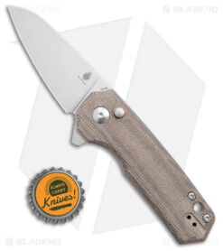 Kizer Lieb M Liner Lock Flipper Knife Tan Micarta (3" Satin 154CM) -Kizer Store Kizer Lieb M LL Flipper Tan Micarta Satin BHQ 175944 jr bottlecap