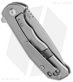 Kizer Ning Shoal Knife Gray Ti (3" Stonewash) Ki3469S1 -Kizer Store Kizer Limited Edition Ning Soal Gray Ti SW Ki3469S1 BHQ 52257 jr side