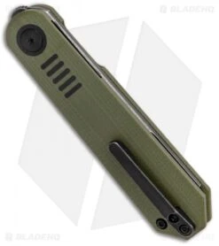 Kizer Lundquist De L'Orme Liner Lock Knife Green G-10 (2.9" Black SW) -Kizer Store Kizer Lundquist De LOrme LL Green G 10 Black SW KI3570A3 BHQ 126521 jr side