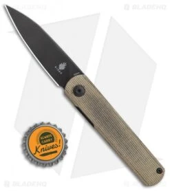 Kizer Lundquist Feist Front Flipper Knife Green Micarta (2.8" Black) 8 Kizer Lundquist Feist Front Flipper Knife Green Micarta (2.8" Black) -Kizer Store Kizer Lundquist FF Green G 10 Black BHQ 117013 jr bottlecap