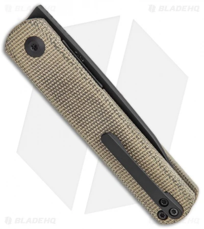 Kizer Lundquist Feist Front Flipper Knife Green Micarta (2.8" Black) 3 Kizer Lundquist Feist Front Flipper Knife Green Micarta (2.8" Black) - Image 3