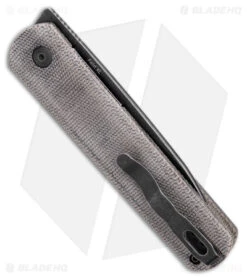 Kizer Lundquist Feist XL Front Flipper Knife Black Micarta (3.4" Black) -Kizer Store Kizer Lundquist Feist FF Black Micarta Black BHQ 176937 jr side