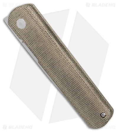 Kizer Lundquist Feist XL Front Flipper Knife Green Micarta (3.4" Stonewash) 2 Kizer Lundquist Feist XL Front Flipper Knife Green Micarta (3.4" Stonewash) - Image 2