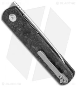 Kizer Lundquist Feist Front Flipper Knife Shred CF (2.8" Stonewash) Ki3499E4 -Kizer Store Kizer Lundquist Feist FF Shred CF SW BHQ 117011 jr side