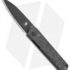 Kizer Lundquist Feist Front Flipper Knife Shredded CF (2.8"Black) - Ki3499EA