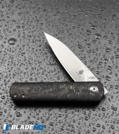 Kizer Lundquist Feist Front Flipper Knife Shred CF (2.8" Stonewash) Ki3499E4 -Kizer Store Kizer Lundquist Feist Liner Lock Front Flipper Knife Marble CF Stonewash BHQ 101711 kp water web