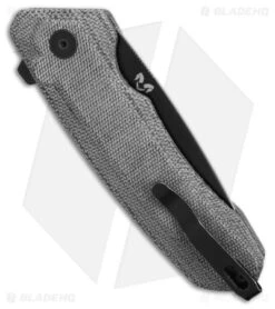 Kizer Mad Tanto Plunge Lock Knife Black Micarta (3.25" Black) V4602C1 -Kizer Store Kizer Mad Tanto Plunge Lock Knife Black Micarta 3in Black BHQ 180090 td side