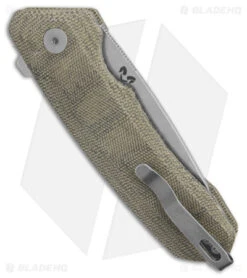 Kizer Mad Tanto Plunge Lock Knife Green Micarta (3.25" Stonewash) V4602C2 7 Kizer Mad Tanto Plunge Lock Knife Green Micarta (3.25" Stonewash) V4602C2 -Kizer Store Kizer Mad Tanto Plunge Lock Knife Green Micarta 3in SW BHQ 180091 td side