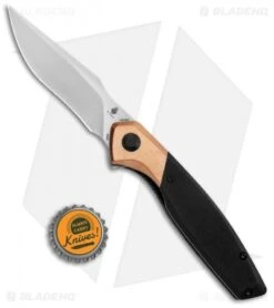 Kizer Manganas Grazioso Liner Lock Knife Black G-10/Copper (3.4" Satin) -Kizer Store Kizer Manganas Grazioso LL Black Micarta Copper SW V4572N1 BHQ 121133 jr bottlecap