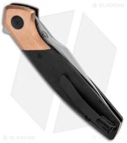 Kizer Manganas Grazioso Liner Lock Knife Black G-10/Copper (3.4" Satin) -Kizer Store Kizer Manganas Grazioso LL Black Micarta Copper SW V4572N1 BHQ 121133 jr side