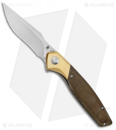 Kizer Manganas Grazioso Liner Lock Knife Green Micarta/Brass (3.4" Satin) 1 Kizer Manganas Grazioso Liner Lock Knife Green Micarta/Brass (3.4" Satin)