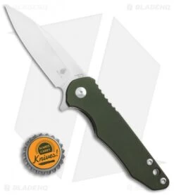 Kizer Mikkel Willumsen Barbosa Liner Lock Knife OD Green G10 (3" Satin) V3487N2 -Kizer Store Kizer Mikkel Willumsen Barbosa OD Green G 10 BHQ 52449 er size