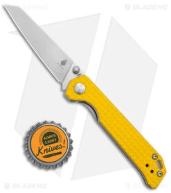 Kizer Azo Vanguard Mini Begleiter Liner Lock Knife Yellow G-10 (2.8" Satin) -Kizer Store Kizer Mini Begleiter LL Yellow G 10 Satin BHQ 140466 jr bottlecap