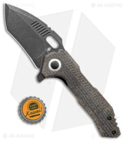 Kizer Mini Paragon Liner Lock Knife Black Micarta (3.4" Black 154CM) -Kizer Store Kizer Mini Paragon LL Black Micarta Black SW BHQ 175942 jr bottlecap