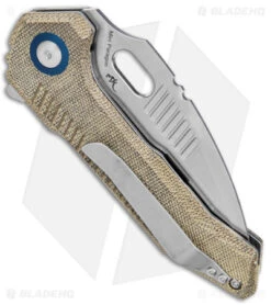 Kizer Mini Paragon Liner Lock Knife Green Micarta (3" Stonewash) V4600C1 -Kizer Store Kizer Mini Paragon LL Green Micarta Satin BHQ 169683 jr side