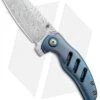 Kizer Mini Sheepdog C01C Knife Blue Titanium (2.6" Odin Heim Damasteel)