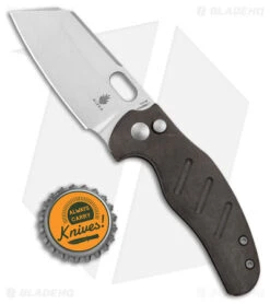 Kizer Mini Sheepdog C01C Button Lock Knife Black Richlite (2.6" Stonewash) -Kizer Store Kizer Mini Sheepdog C01C Button Lock Black Richlite SW BHQ 179158 jr bottlecap