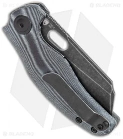 Kizer Mini Sheepdog C01C Liner Lock Black Linen Micarta (2.6" Black SW) V3488C5 -Kizer Store Kizer Mini Sheepdog C01C FL Black Micarta Black BHQ 121153 jr side