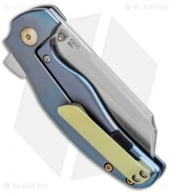 Kizer Mini Sheepdog C01C Frame Lock Flipper Knife Blue Titanium (2.6" Satin) 7 Kizer Mini Sheepdog C01C Frame Lock Flipper Knife Blue Titanium (2.6" Satin) -Kizer Store Kizer Mini Sheepdog C01C FL Blue Ti Satin Ki3488A2 BHQ 93980 jr side