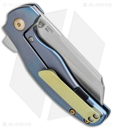 Kizer Mini Sheepdog C01C Frame Lock Flipper Knife Blue Titanium (2.6" Satin) 3 Kizer Mini Sheepdog C01C Frame Lock Flipper Knife Blue Titanium (2.6" Satin) - Image 3
