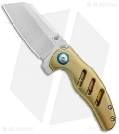 Kizer Mini Sheepdog C01C Frame Lock Flipper Knife Gold Titanium (2.6" Satin)