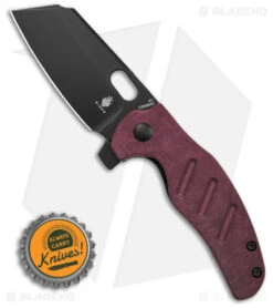 Kizer Mini Sheepdog C01C Flipper Knife Red Richlite (2.6" Black 4V) V3488A5 -Kizer Store Kizer Mini Sheepdog C01C Flipper Knife Red Richlite 2in Black 4V BHQ 169621 td size