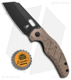Kizer Mini Sheepdog C01C Liner Lock Natural Canvas Micarta (2.6" Black 10V) -Kizer Store Kizer Mini Sheepdog C01C Liner Lock Natural Canvas Micarta 2in 6cm Black BHQ 138630 td size