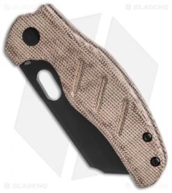 Kizer Mini Sheepdog C01C Liner Lock Natural Canvas Micarta (2.6" Black 10V) -Kizer Store Kizer Mini Sheepdog C01C Liner Lock Natural Canvas Micarta 2in 6cm Black BHQ 138630 td spine
