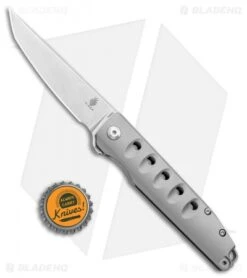 Kizer Noble Frame Lock Knife Titanium (3.50" Stonewash) Ki4550 -Kizer Store Kizer Noble FL Ti SW Ki4550 BHQ 106912 jr bottlecap